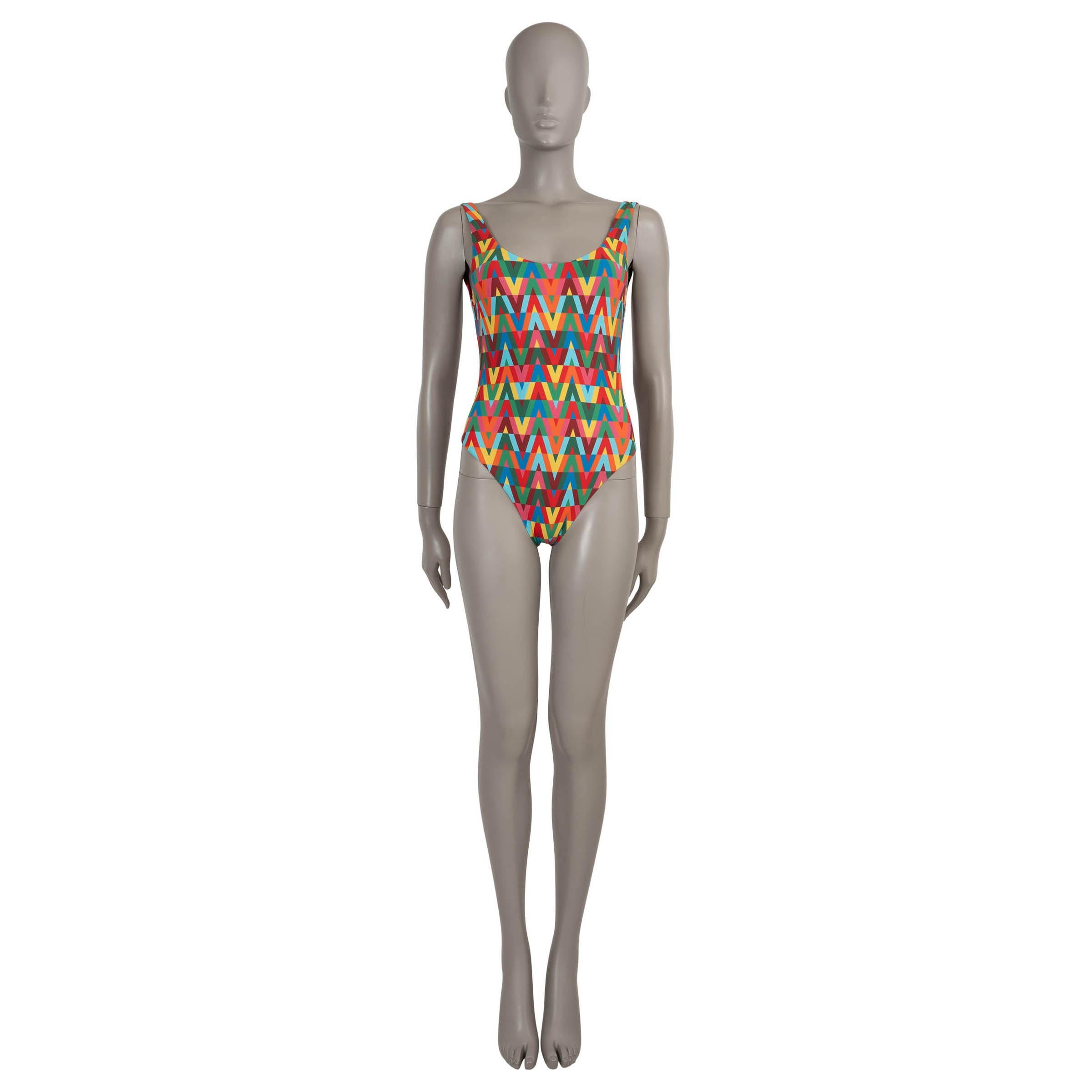 Women's VALNETINO mulitoclor 2022 OPTICAL V ARCHIVE 1973 One Piece Swimsuit S For Sale