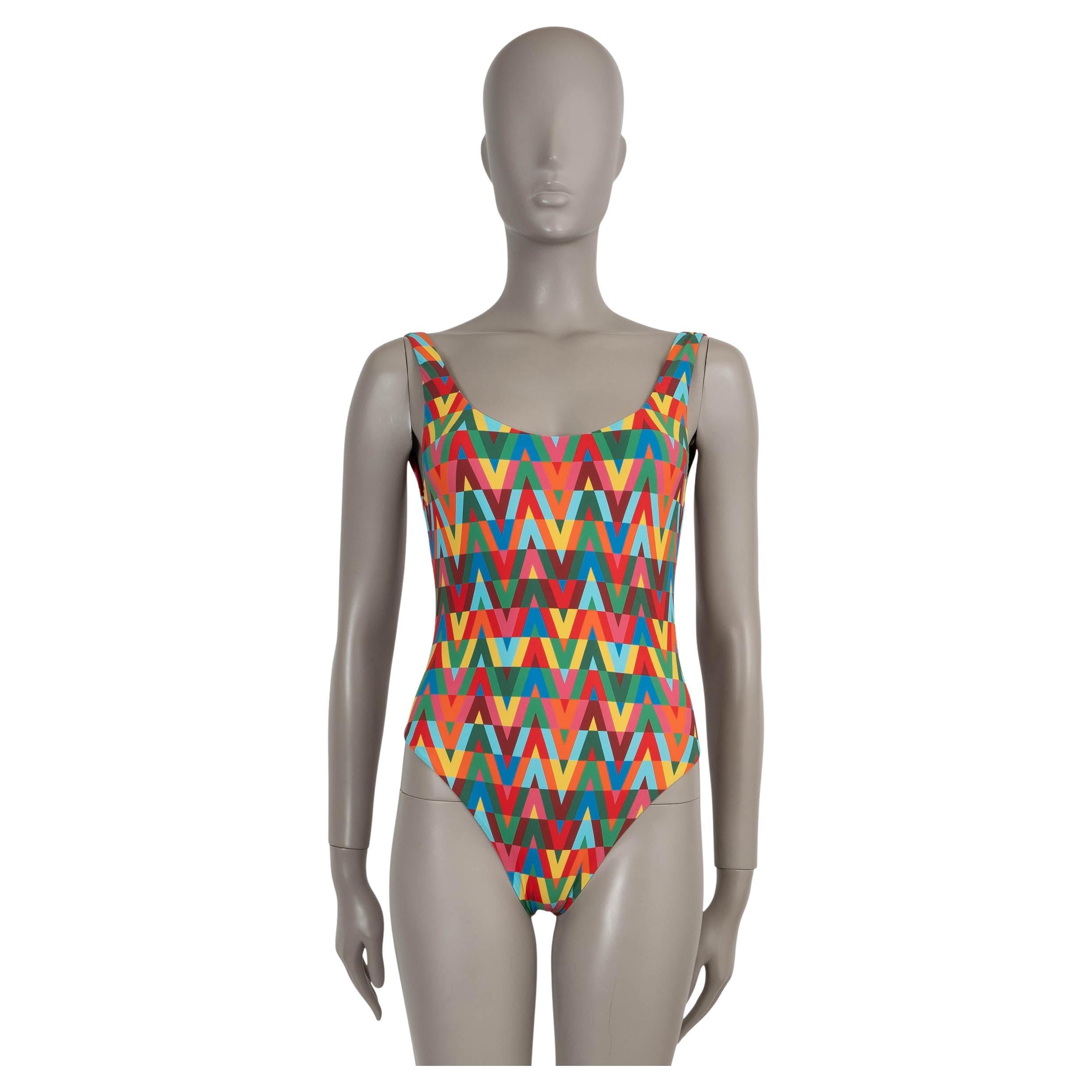 VALNETINO mulitoclor 2022 OPTICAL V ARCHIVE 1973 One Piece Swimsuit S For Sale