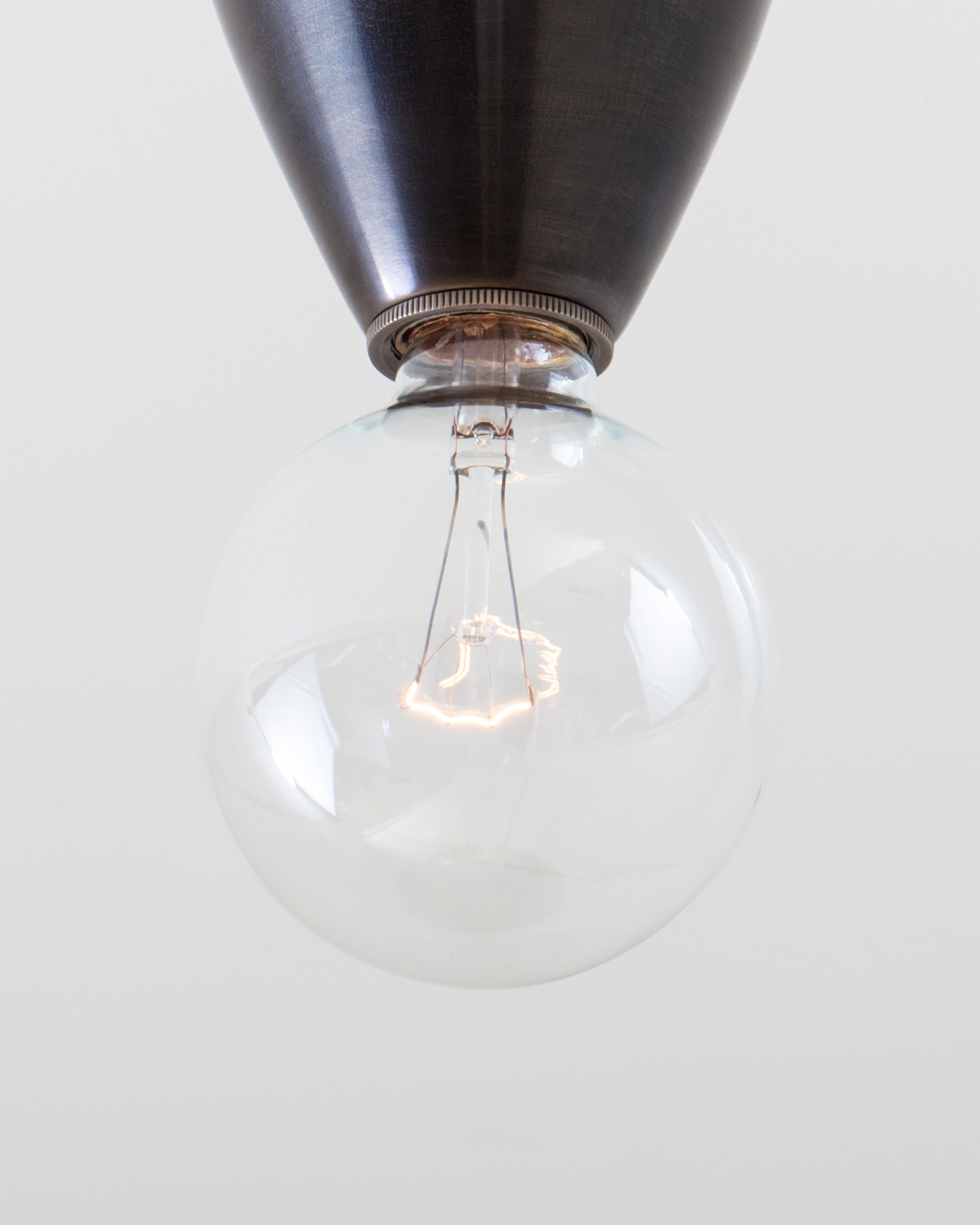 Minimalist Valo, a Modern Handcrafted Brass Flush Mount Light For Sale