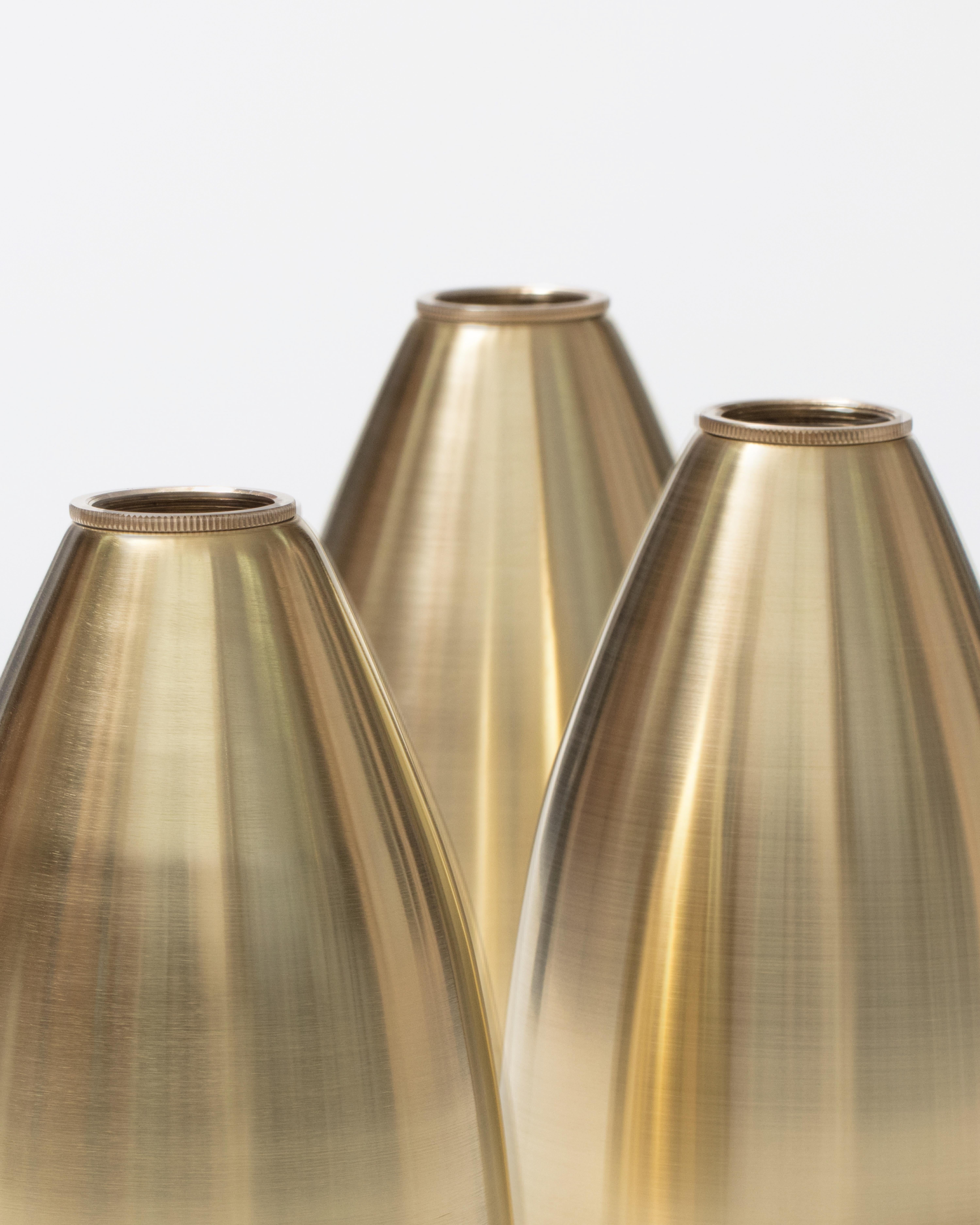 American Valo, a Modern Handcrafted Brass Flush Mount Light For Sale