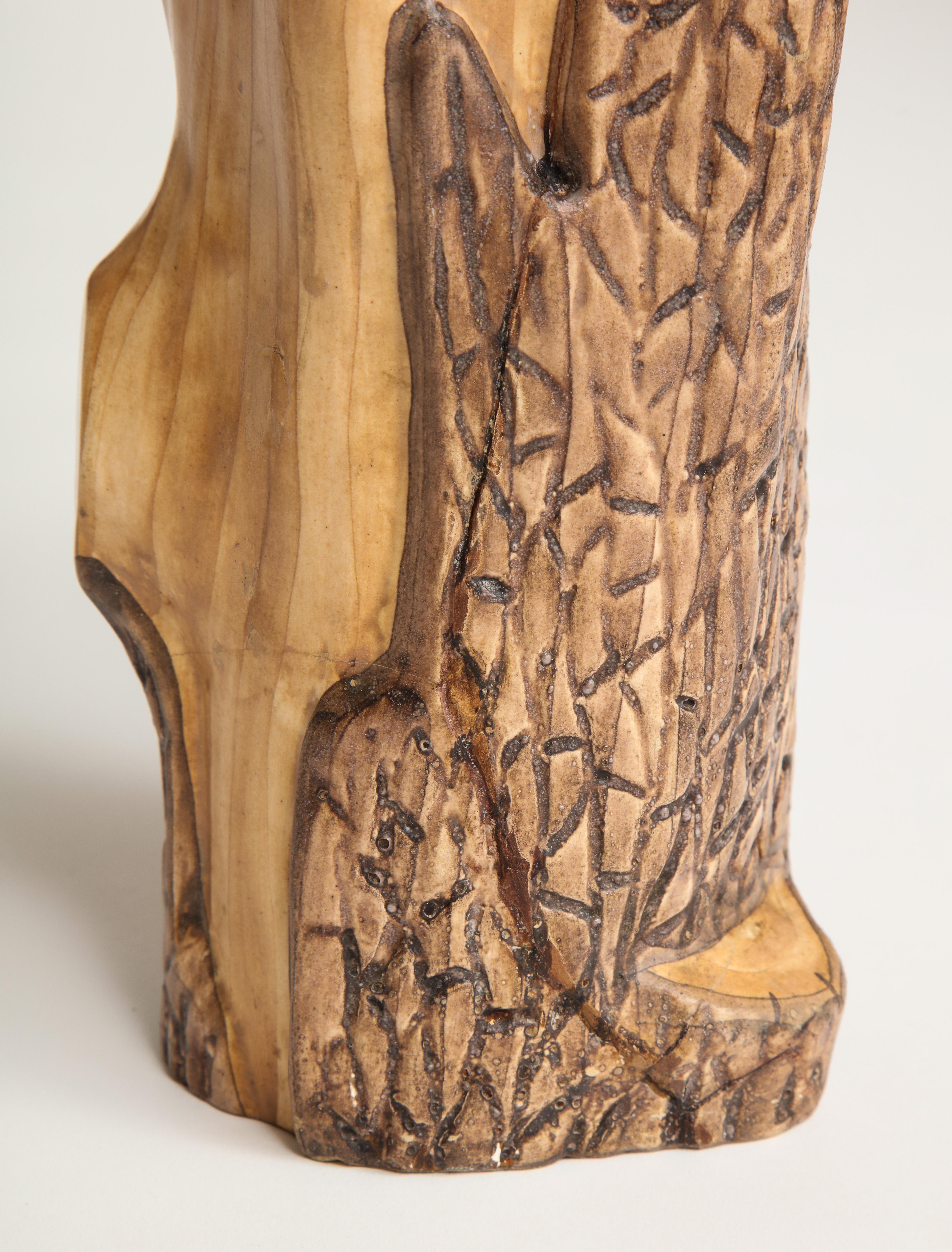 Vase valoreux en faux bois de Grandjean Jourdan en vente 5