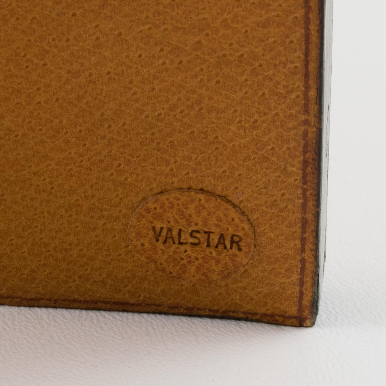 Valstar 1950s Stitched Leather Picture Frame In Good Condition In Atlanta, GA
