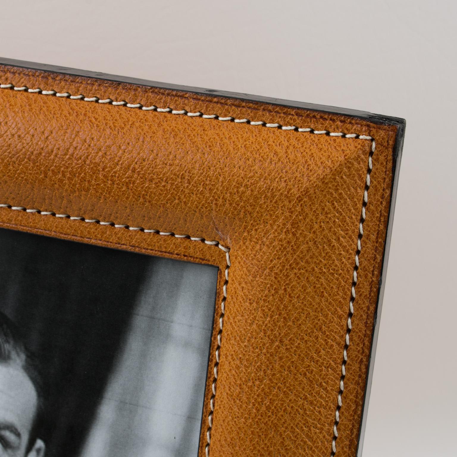 Valstar 1950s Stitched Leather Picture Frame 1