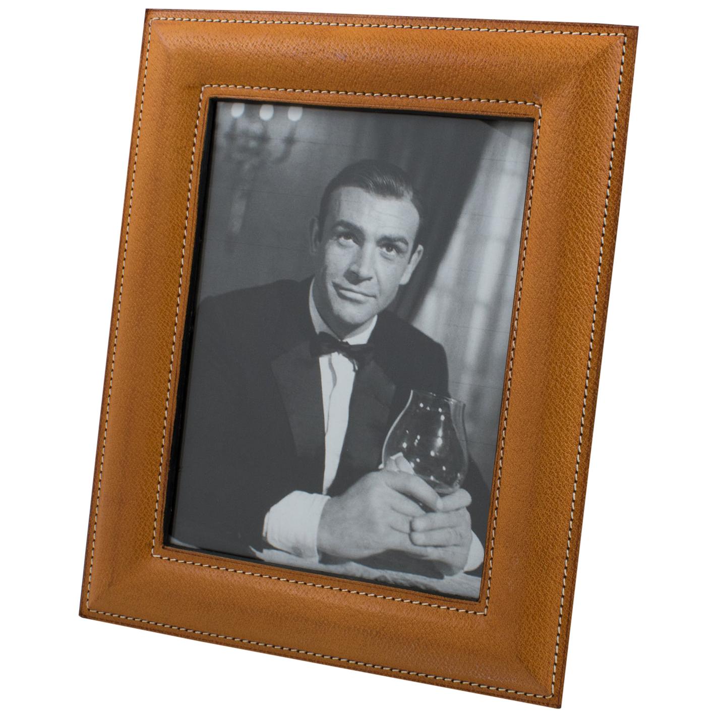 Valstar 1950s Stitched Leather Picture Frame