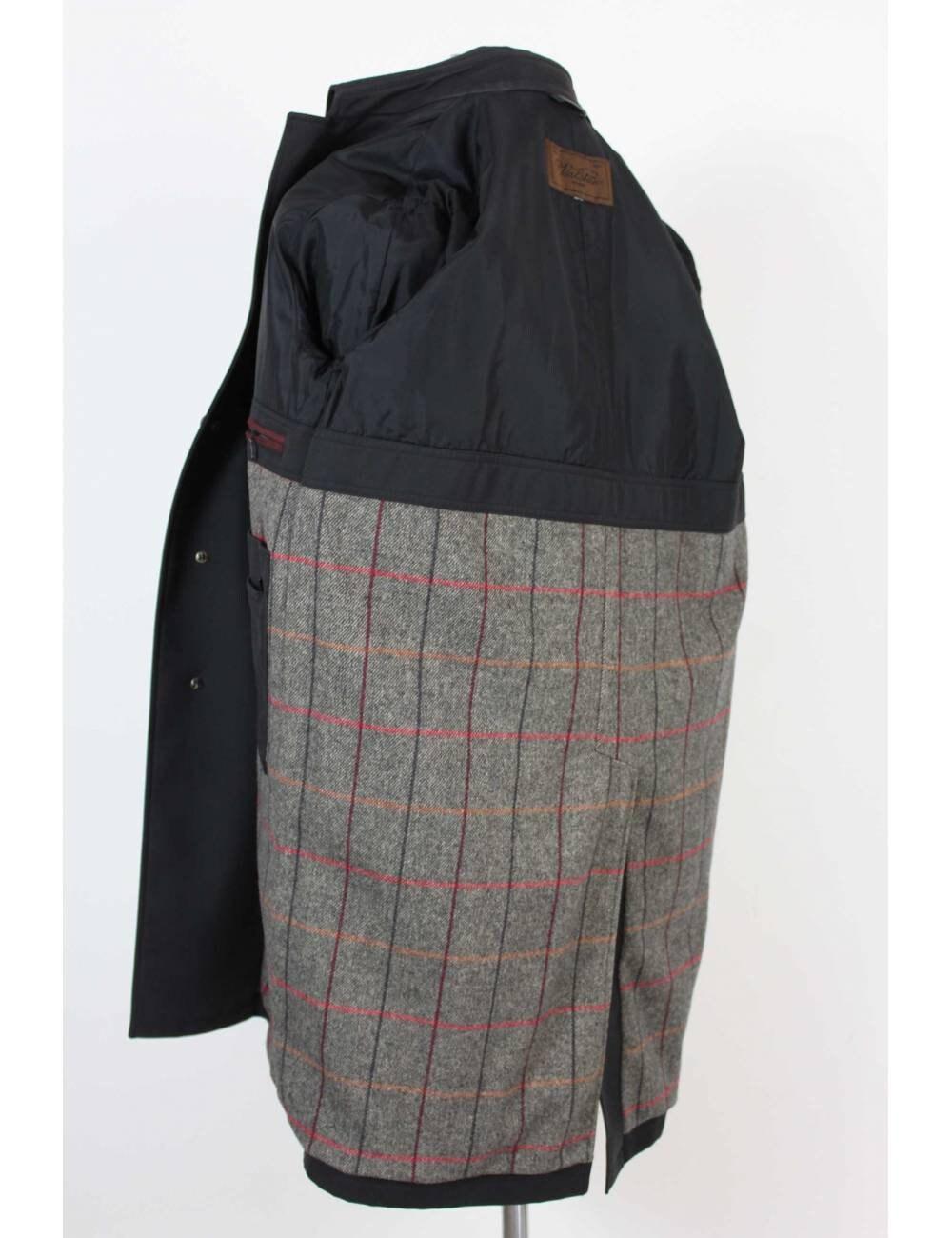 Men's Valstar Gray Wool Long Classic Waterproof Coat 2000s For Sale