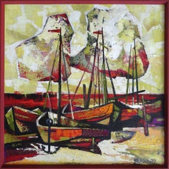 Boats. 1980. Canvas, oil, 70x70 cm