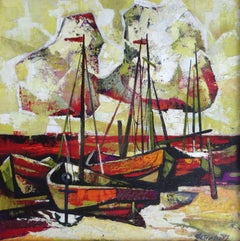 Boats. 1980. Canvas, oil, 70x70 cm