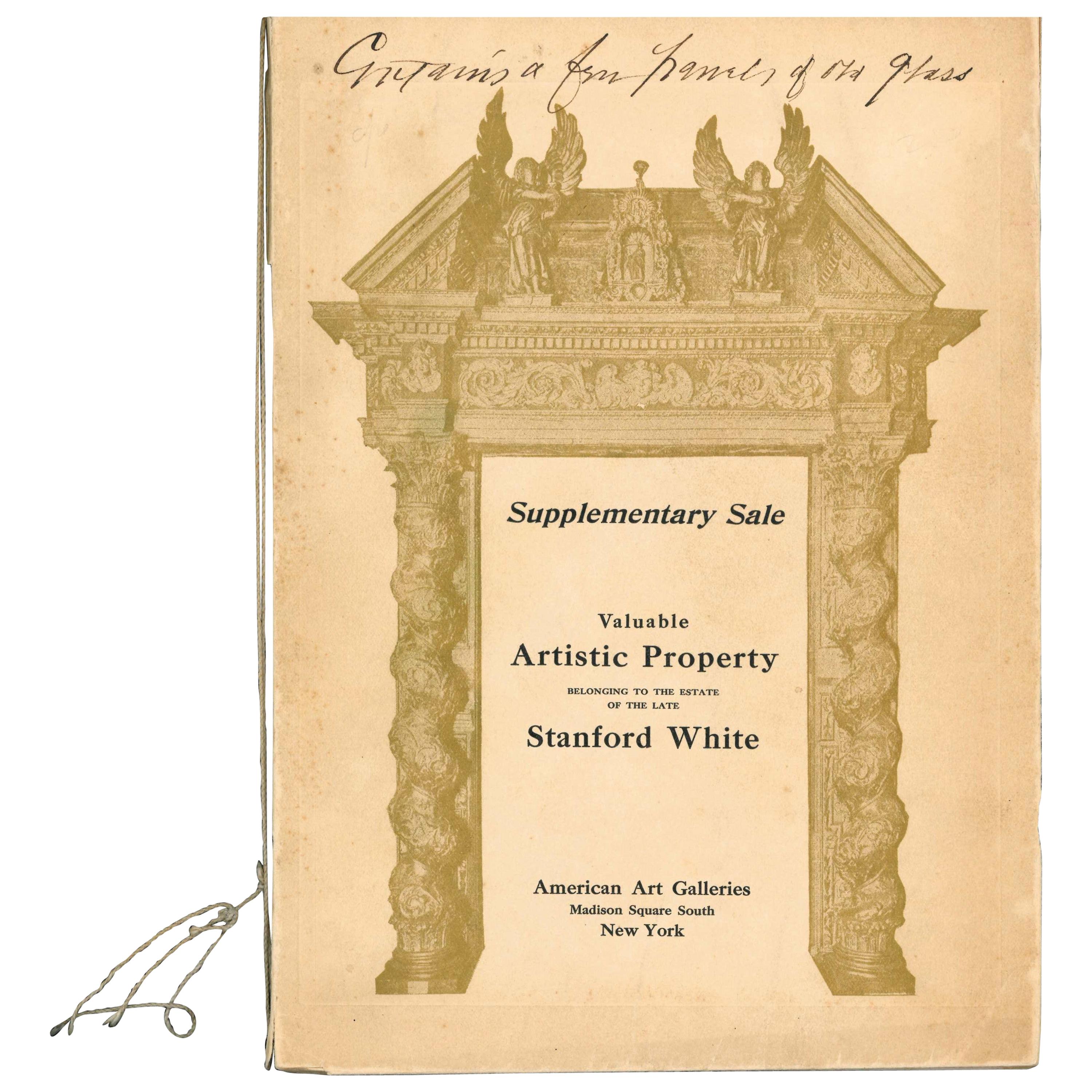 Valuable Artistic Property Belonging to the Estate of the Late Stanford White