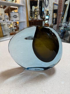 “Valva” Murano Glass Vase by Flavio Poli for Seguso, Italy, 1960s