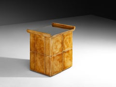 Valzania Cabinet in Parchment with Mirrored Interior