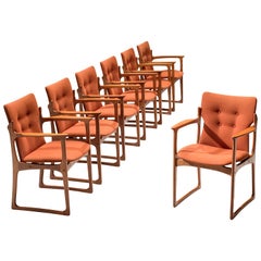 Vamdrup Stolefabrik Set of Seven Teak Armchairs