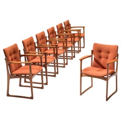 Vamdrup Stolefabrik Set of Seven Teak Armchairs