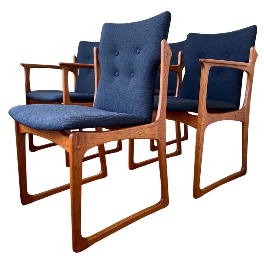 Vamdrup Stolefabrik Vintage Set of 4 Teak Dining Chairs