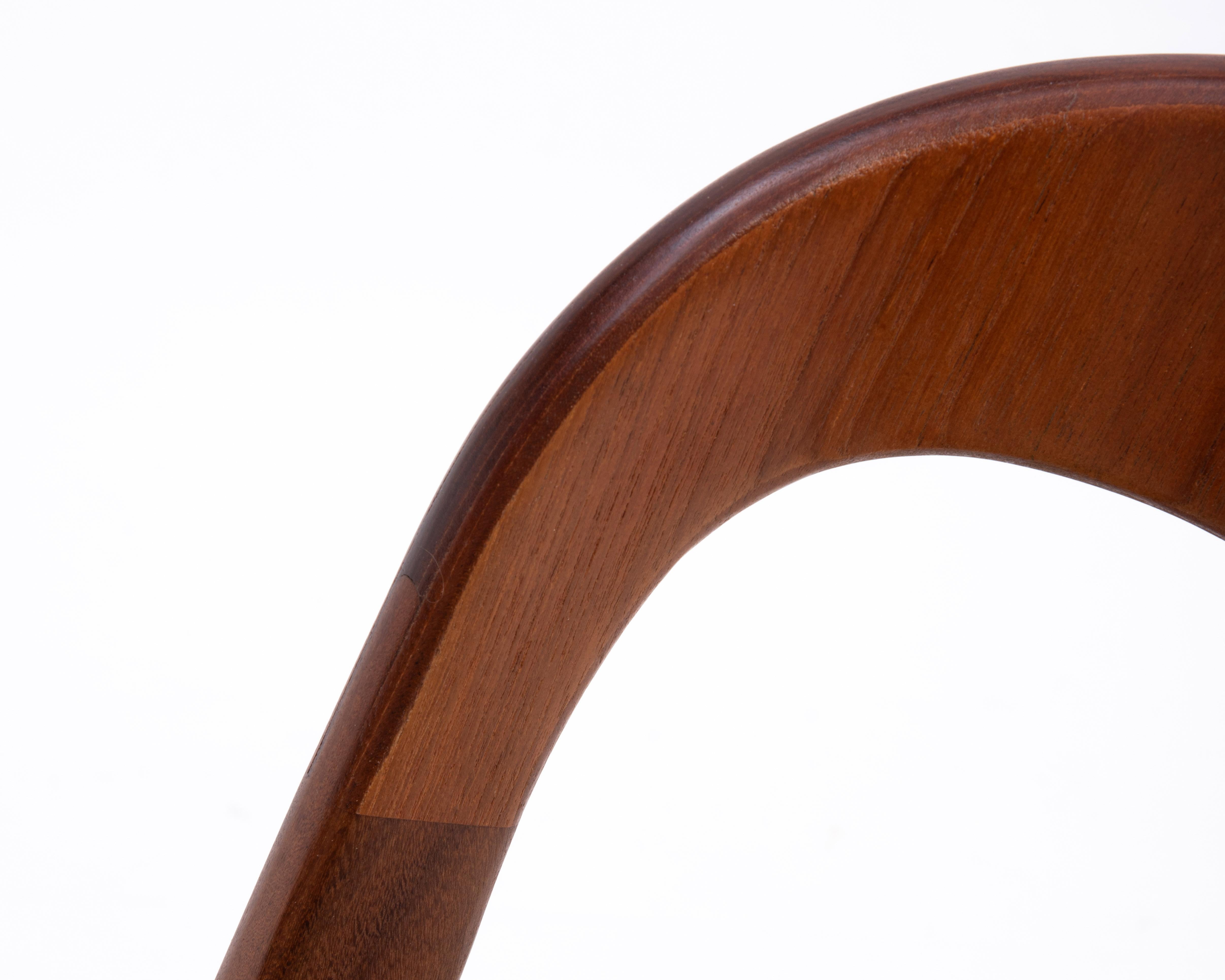 Vamo Sønderborg ‘Sonja’ Circa 1960 Danish Teak Side Desk Chair Johannes Andersen 5