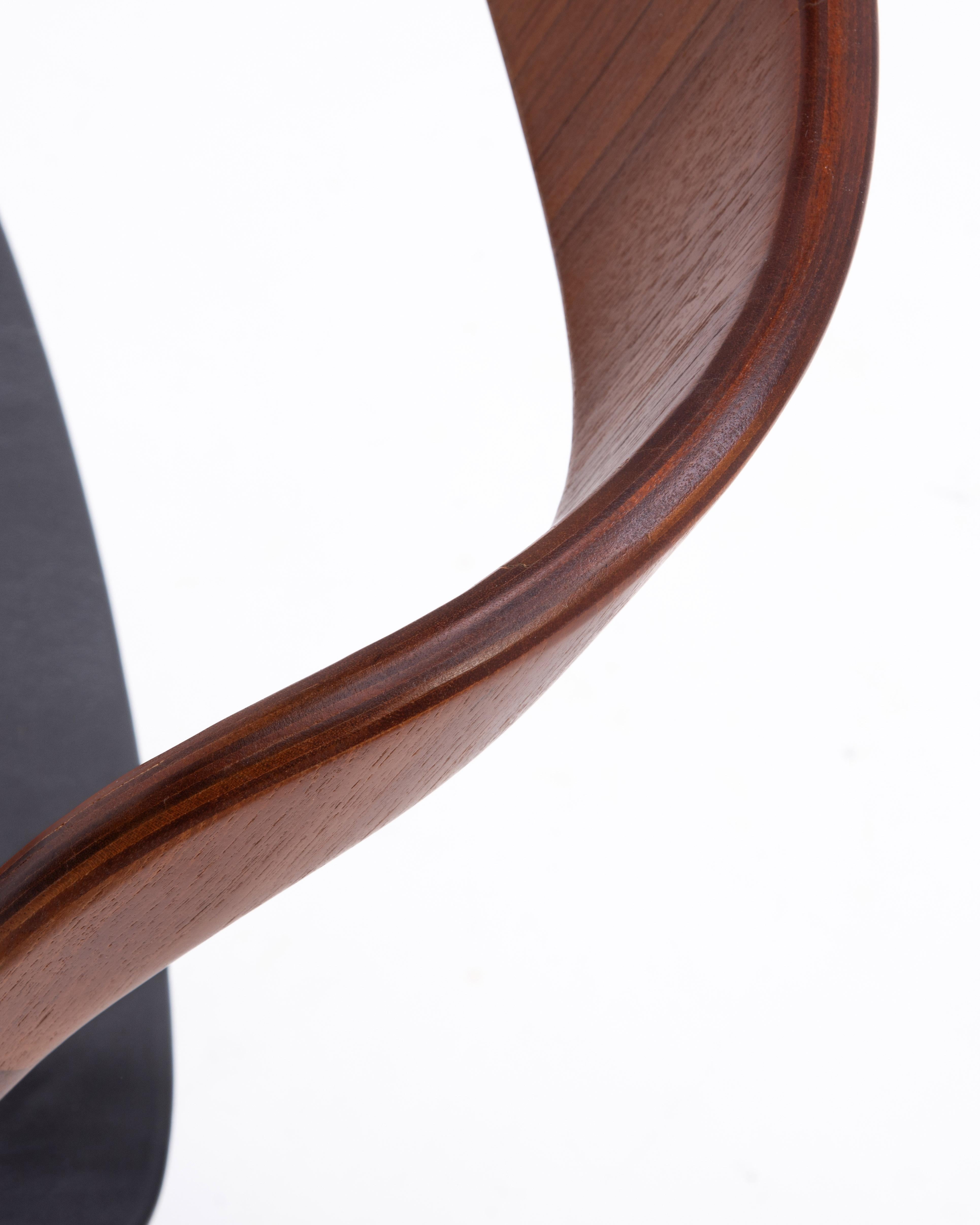 Vamo Sønderborg ‘Sonja’ Circa 1960 Danish Teak Side Desk Chair Johannes Andersen 4