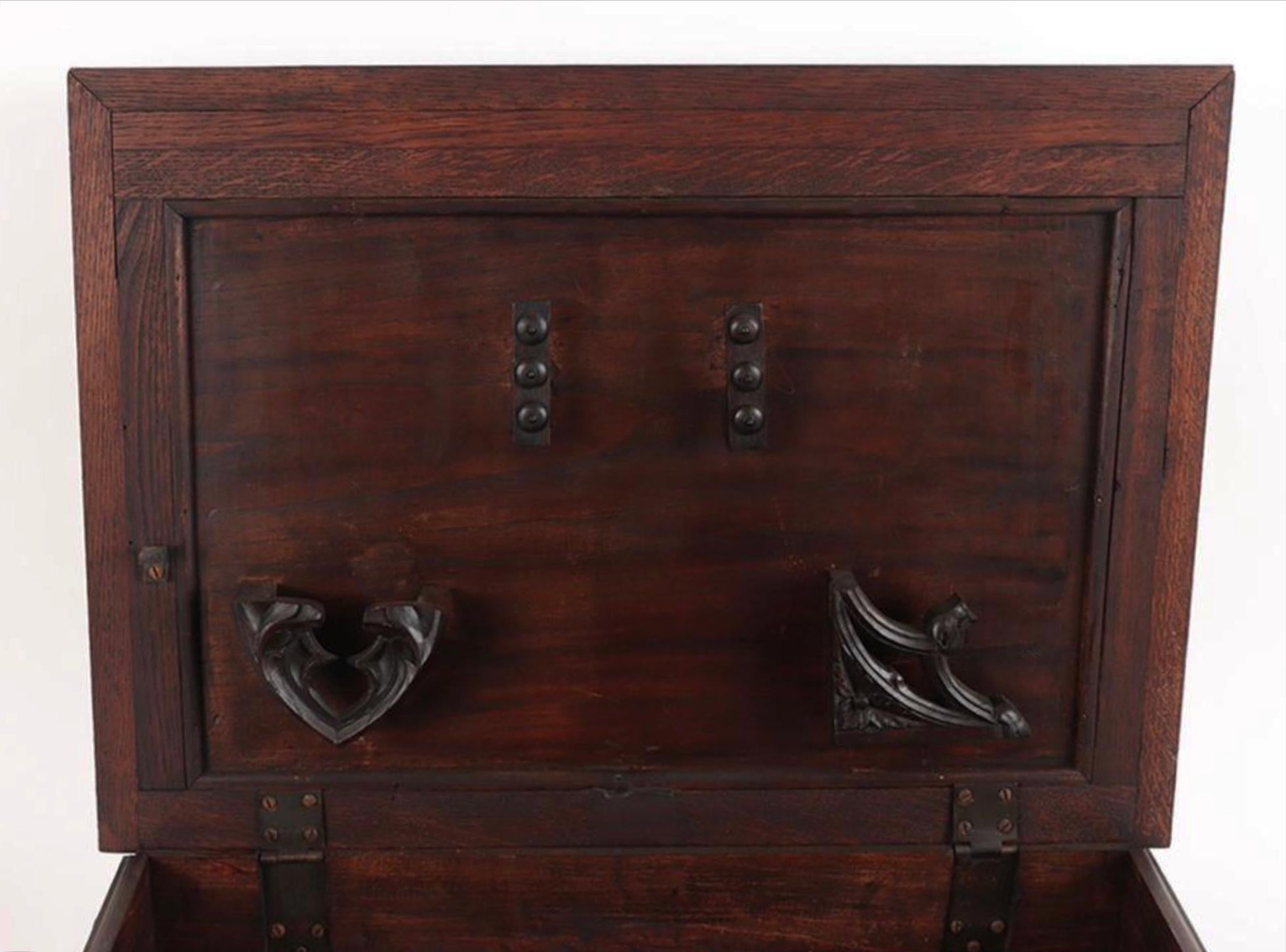 19th Century Vampire Hunting Kit in Carved Gothic Oak Case