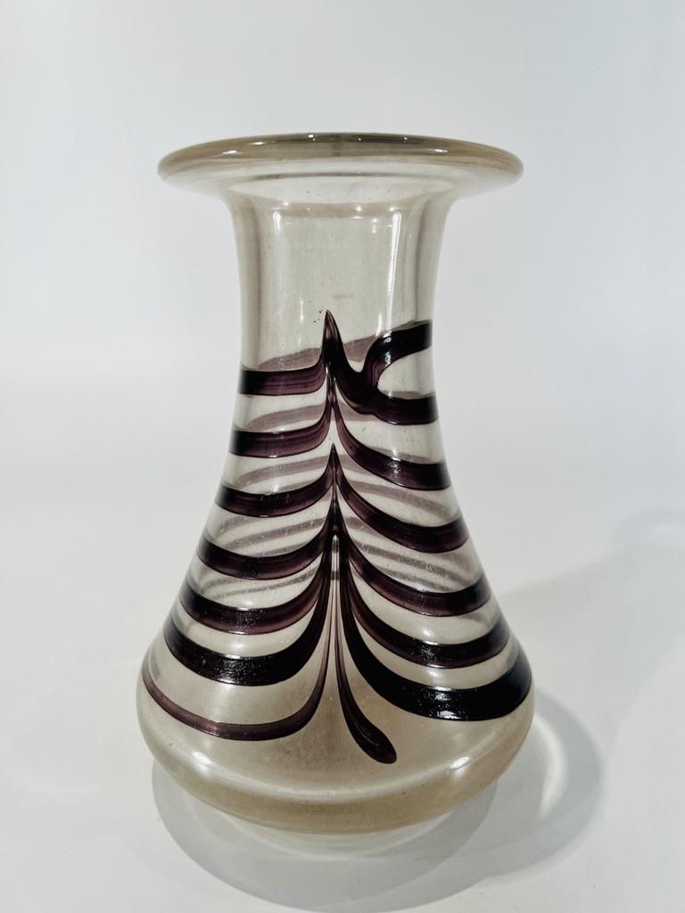 Incredible attributed VAMSA Murano vase iridized circa 1990.