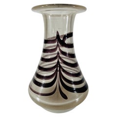 Jarrón Vamsa de cristal de Murano iridizado circa 1990