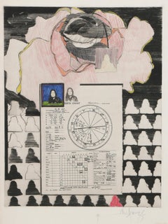 Birth Chart, Modern Hand colored Etching by Van Amerige