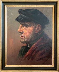 Vintage "A Portrait of a Fisherman" by Van Belleghem Jos, 1894 – 1970, Belgian Painter