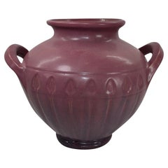 Van Briggle 1917 Vintage Arts and Crafts Pottery Mulberry Large Handled Vase 808