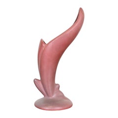 Vase à feuillage en céramique émaillée Mulberry de Van Briggle Arts & Crafts