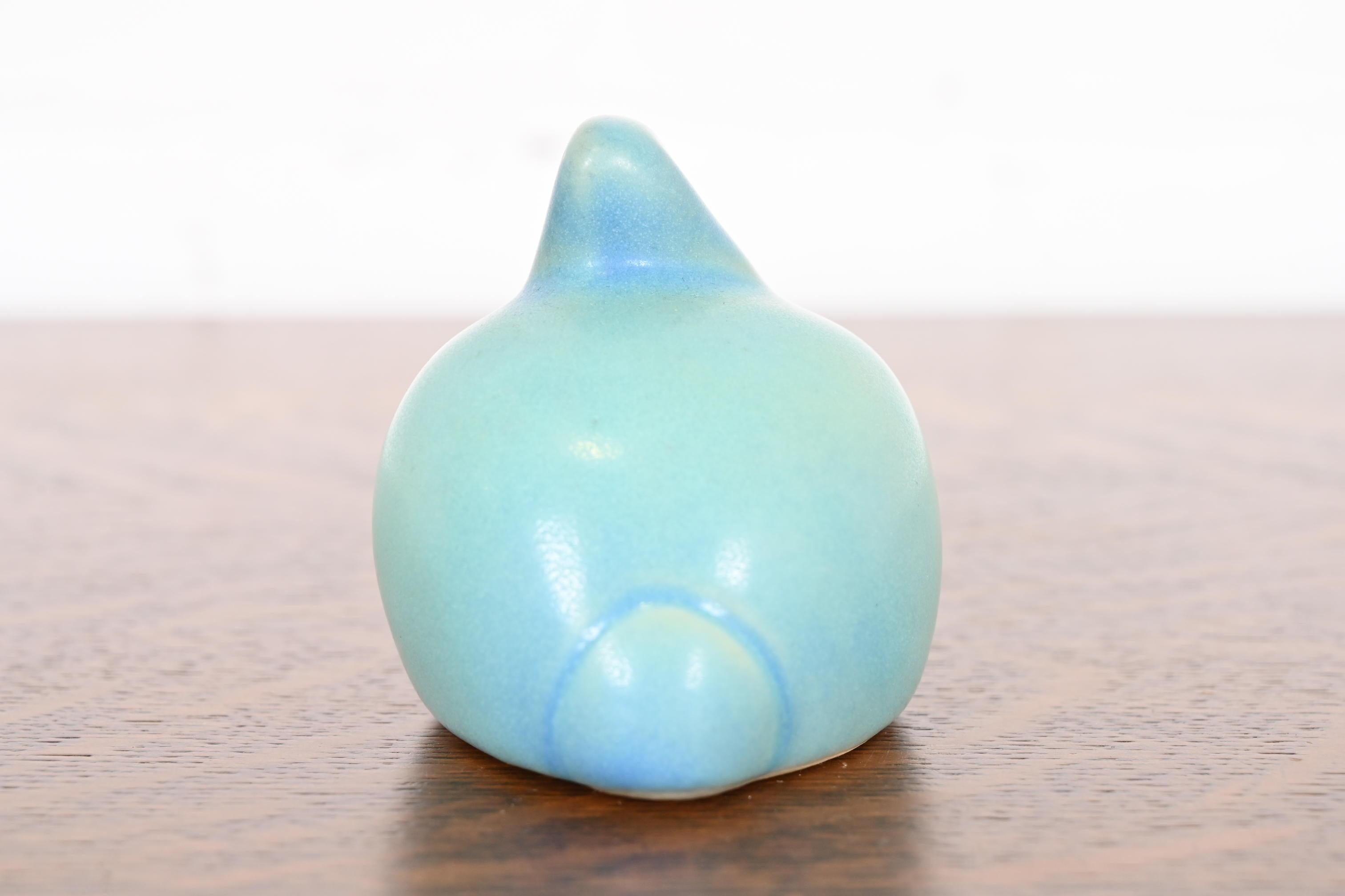 Van Briggle Arts & Crafts Rabbit Form Turquoise Glazed Ceramic Art Figurine 2