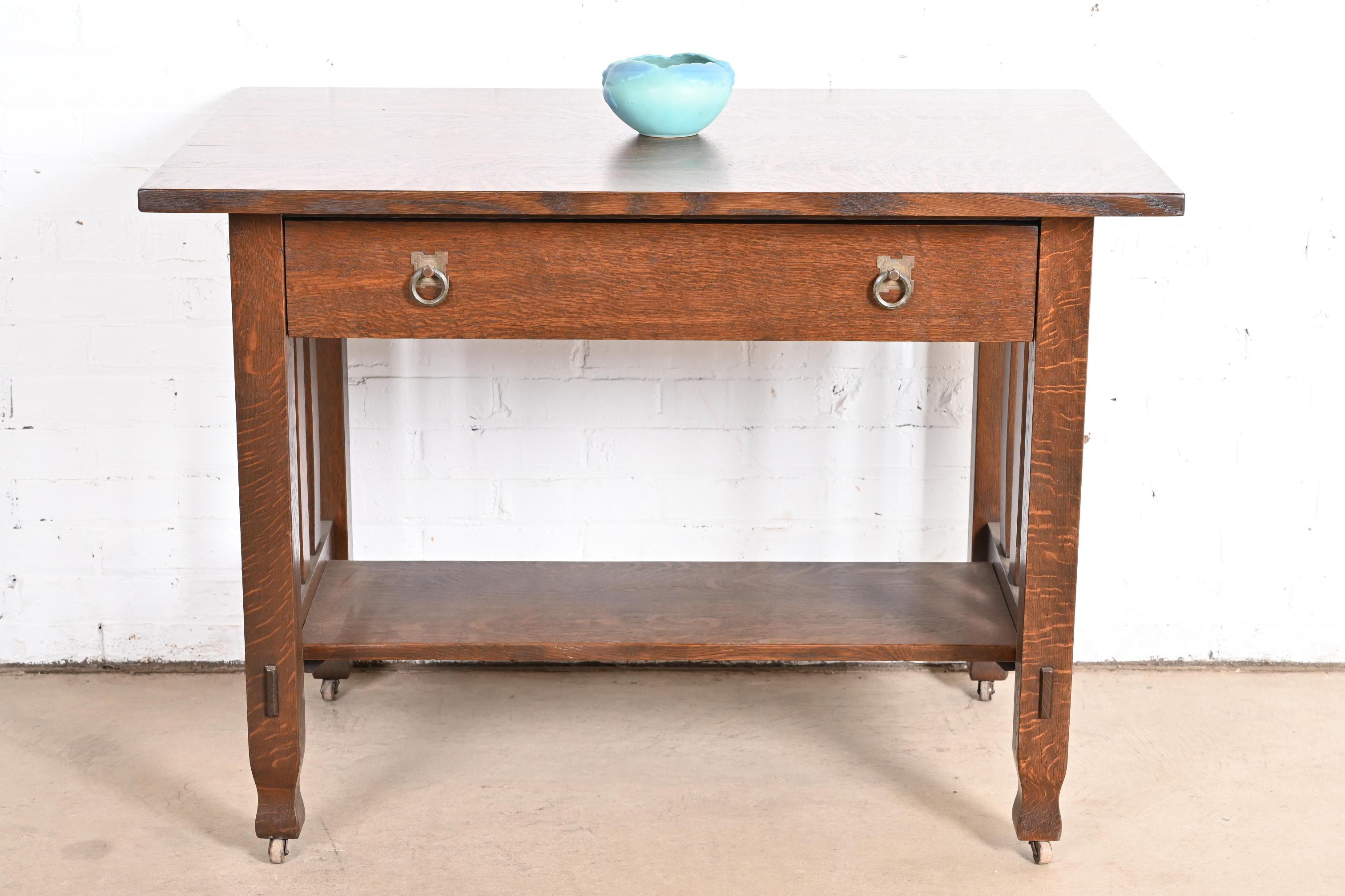 Van Briggle Arts & Crafts Ciotola in ceramica smaltata turchese con motivo a foglie di Oak in vendita 3