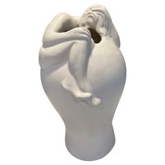 Vintage Van Briggle “Despondency” white matte glaze vase