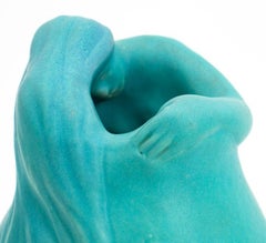 Jarrón de cerámica artística Van Briggle "Lorelei" Turquesa