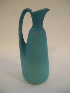 Pichet turquoise Ming Arts & Crafts VAN BRIGGLE POTTERY - États-Unis - vers les années 1950