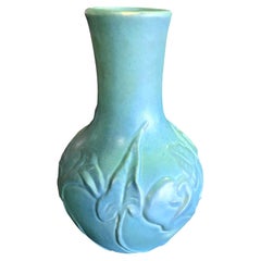 Van Briggle Signed Art Nouveau Blue Ceramic Pottery Glazed Vase