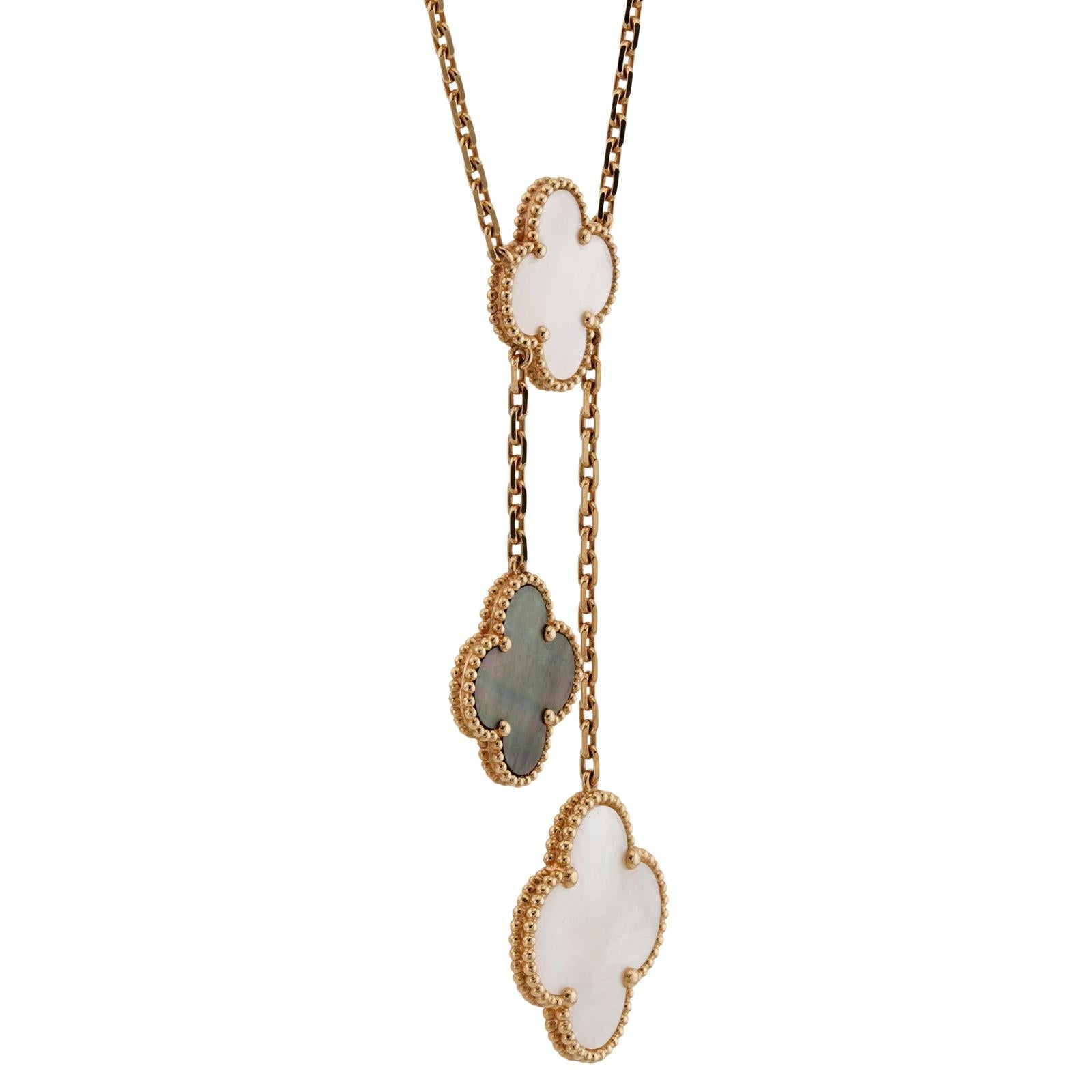 VAN CEEF & ARPELS Magic Alhambra, collier en or jaune à motifs 6 en vente 1