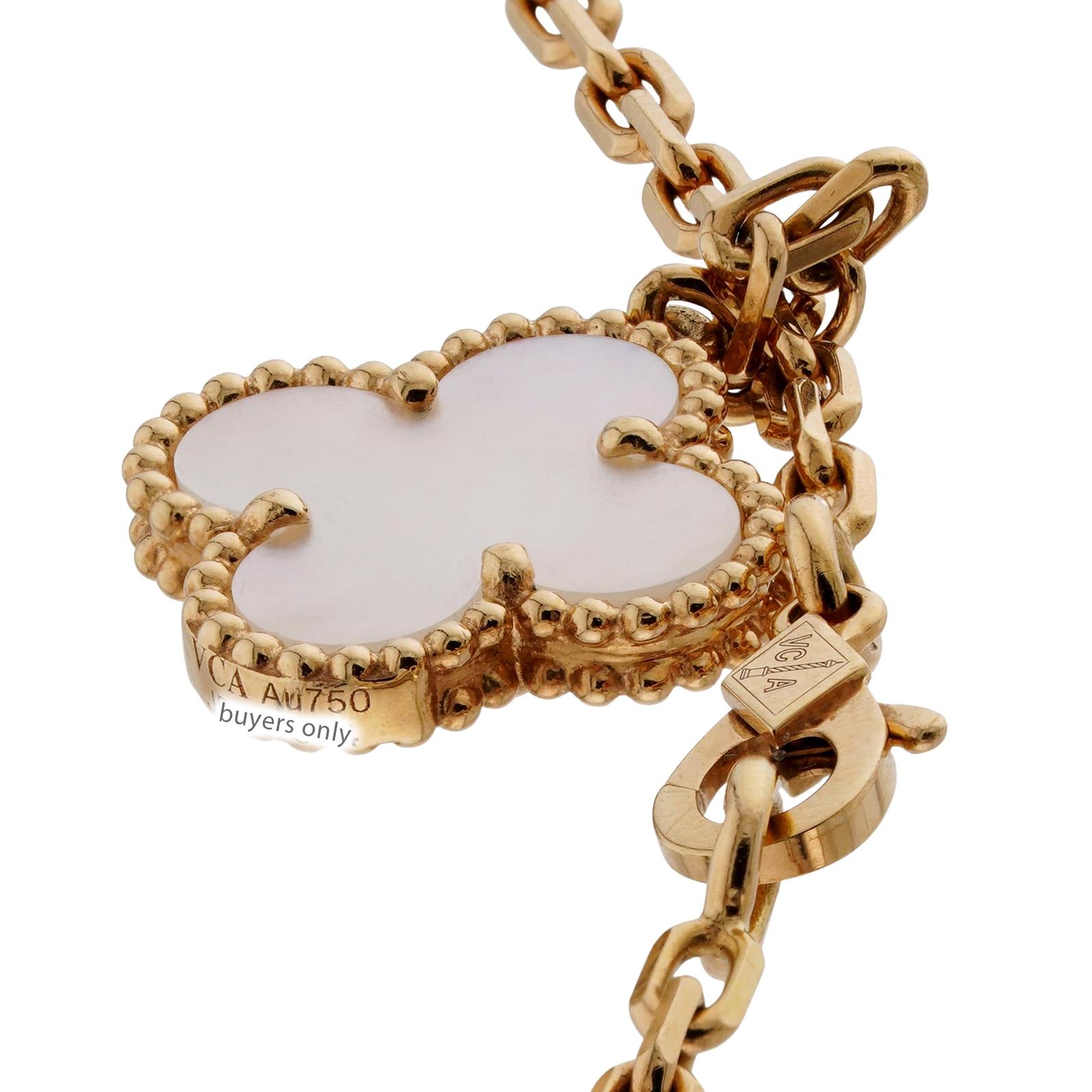 VAN CEEF & ARPELS Magic Alhambra, collier en or jaune à motifs 6 en vente 2