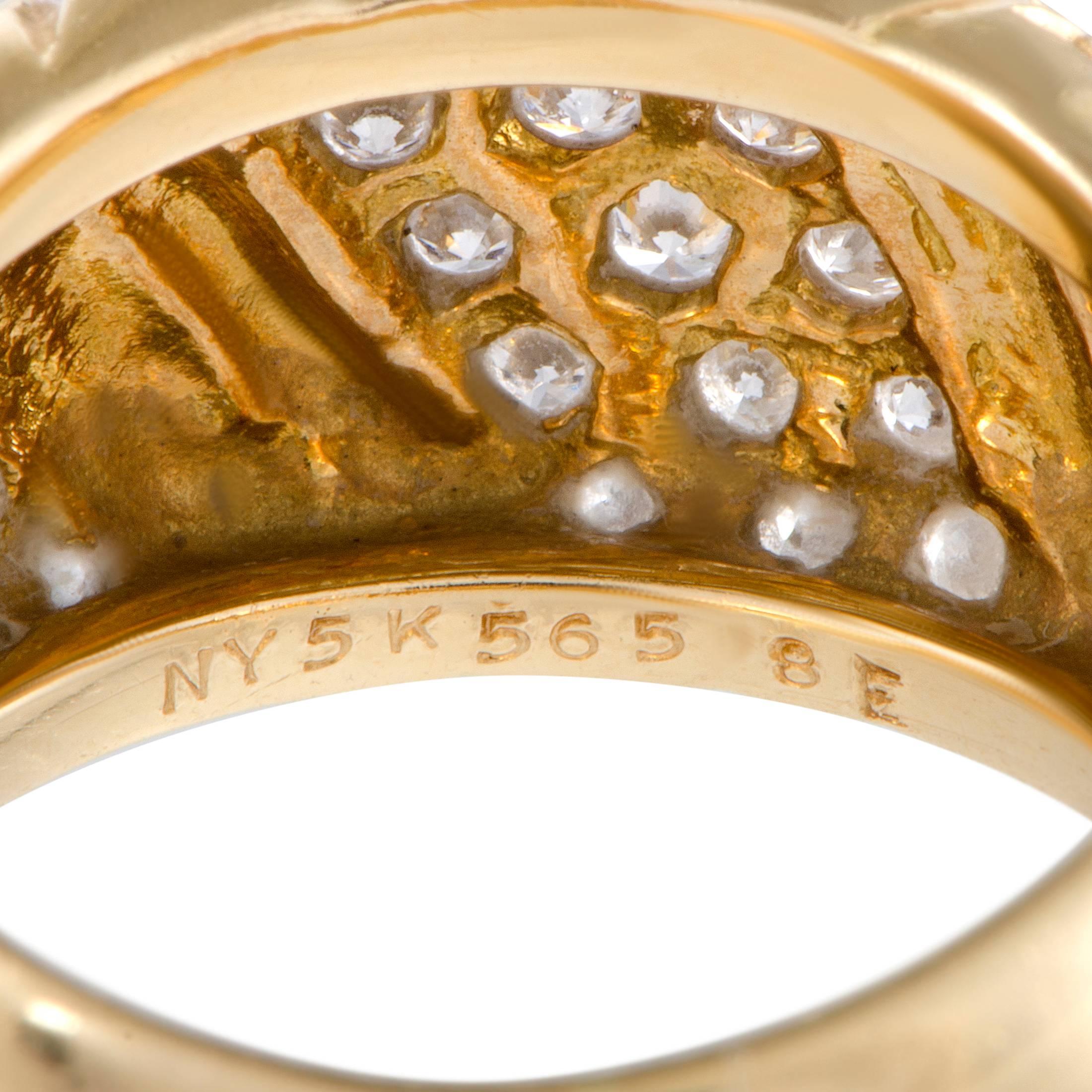 Van Cleef & Arpels 18 Karat Diamond Pave Gold Band Ring 1