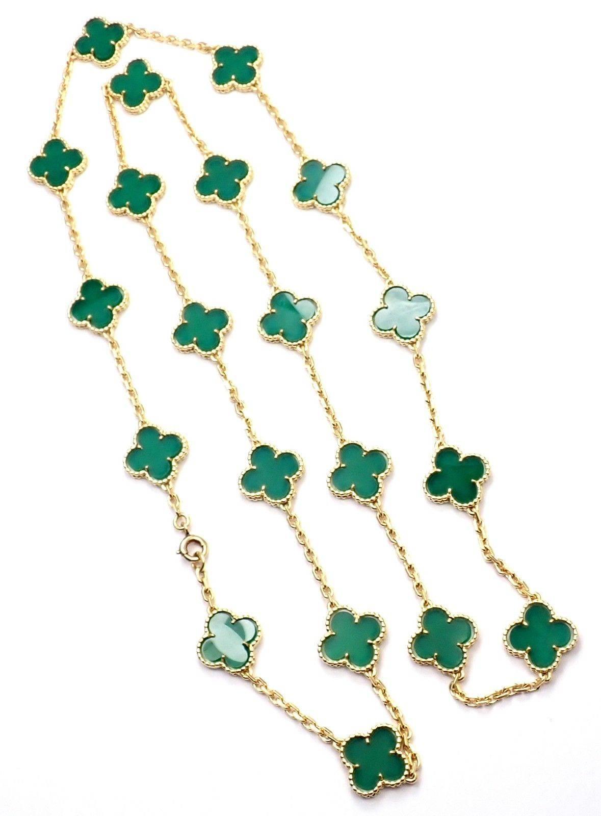 van cleef and arpels green necklace