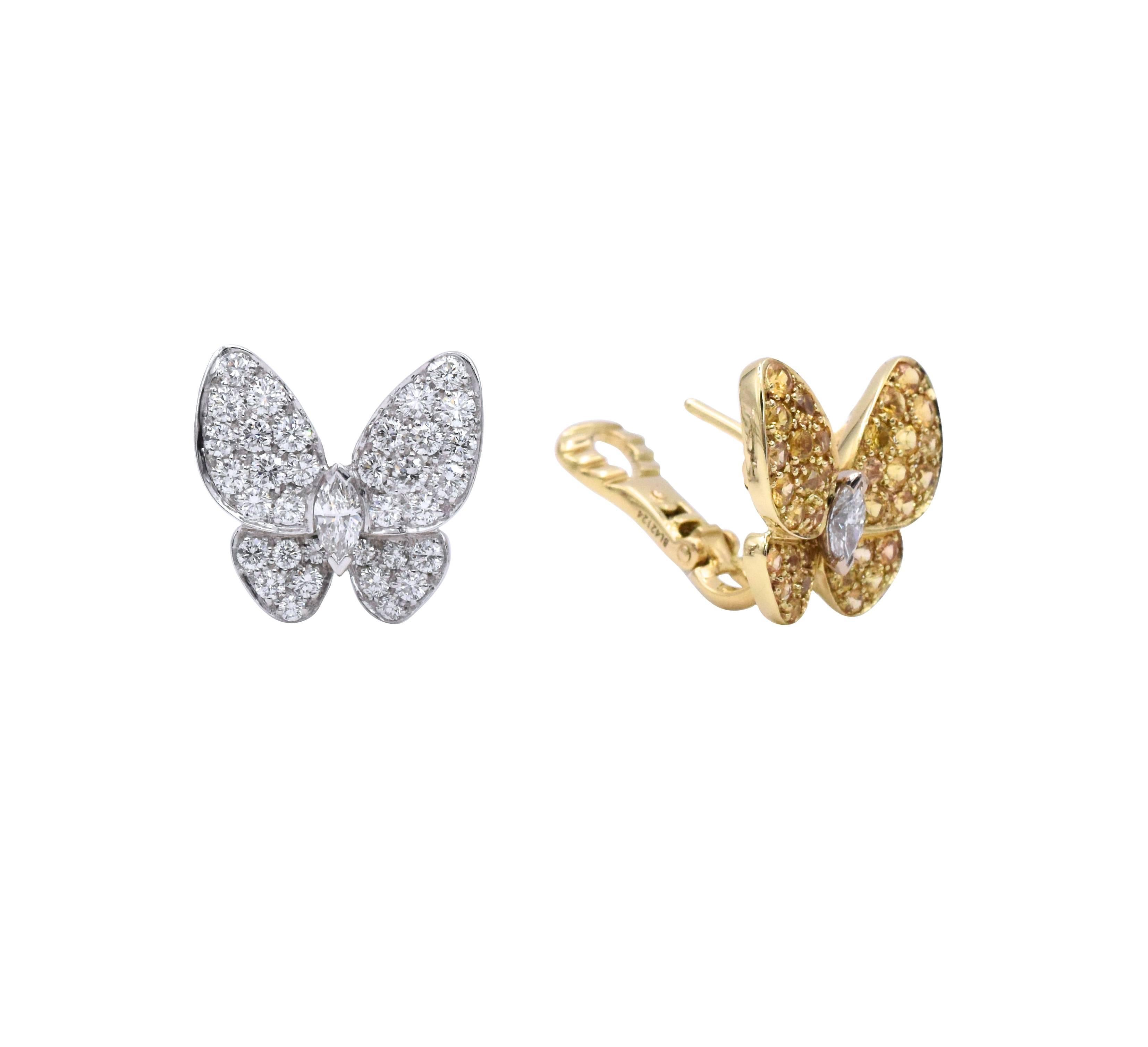 van cleef and arpels butterfly earrings