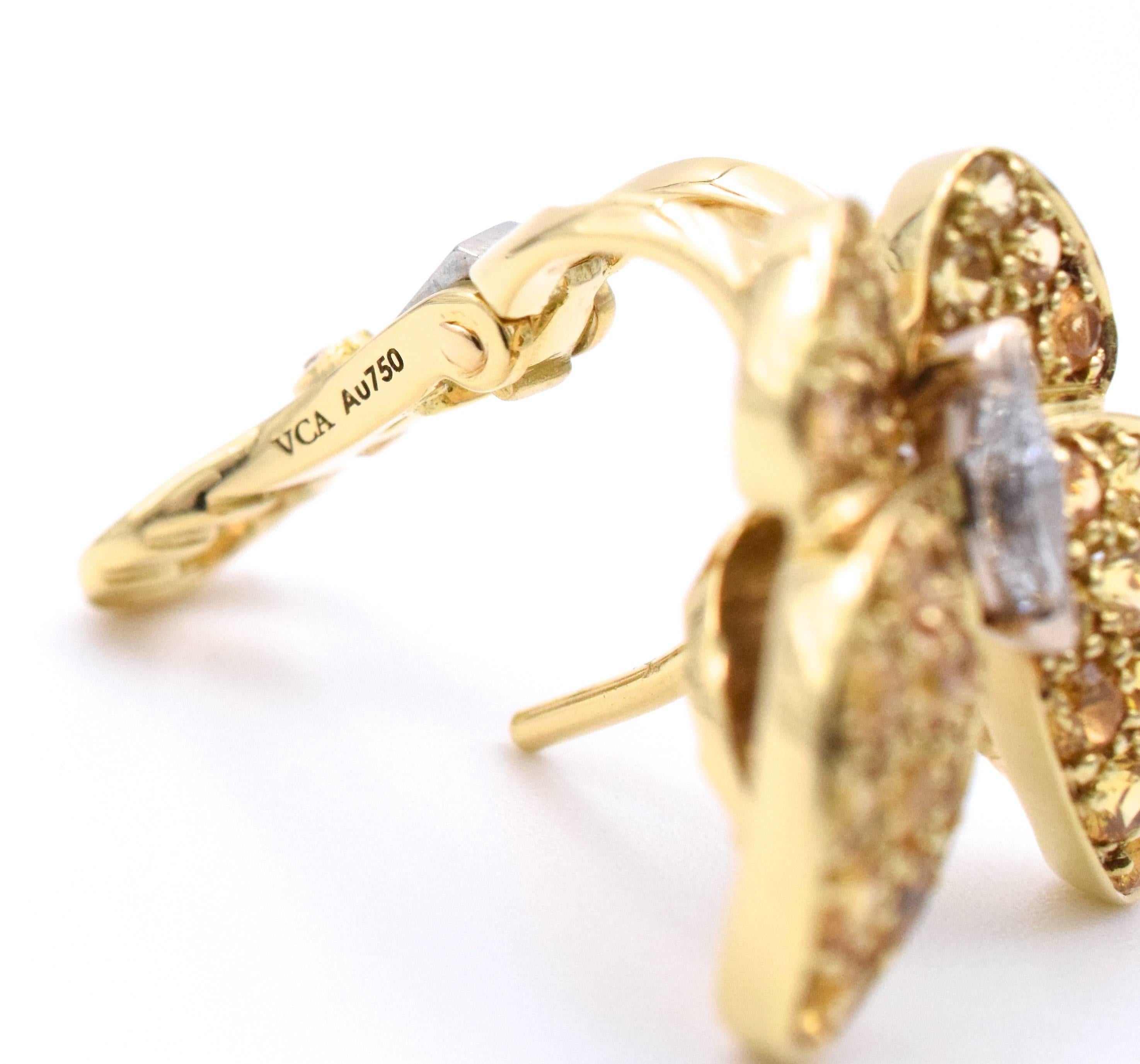 Marquise Cut Van Cleef & Arpels Butterfly Earrings