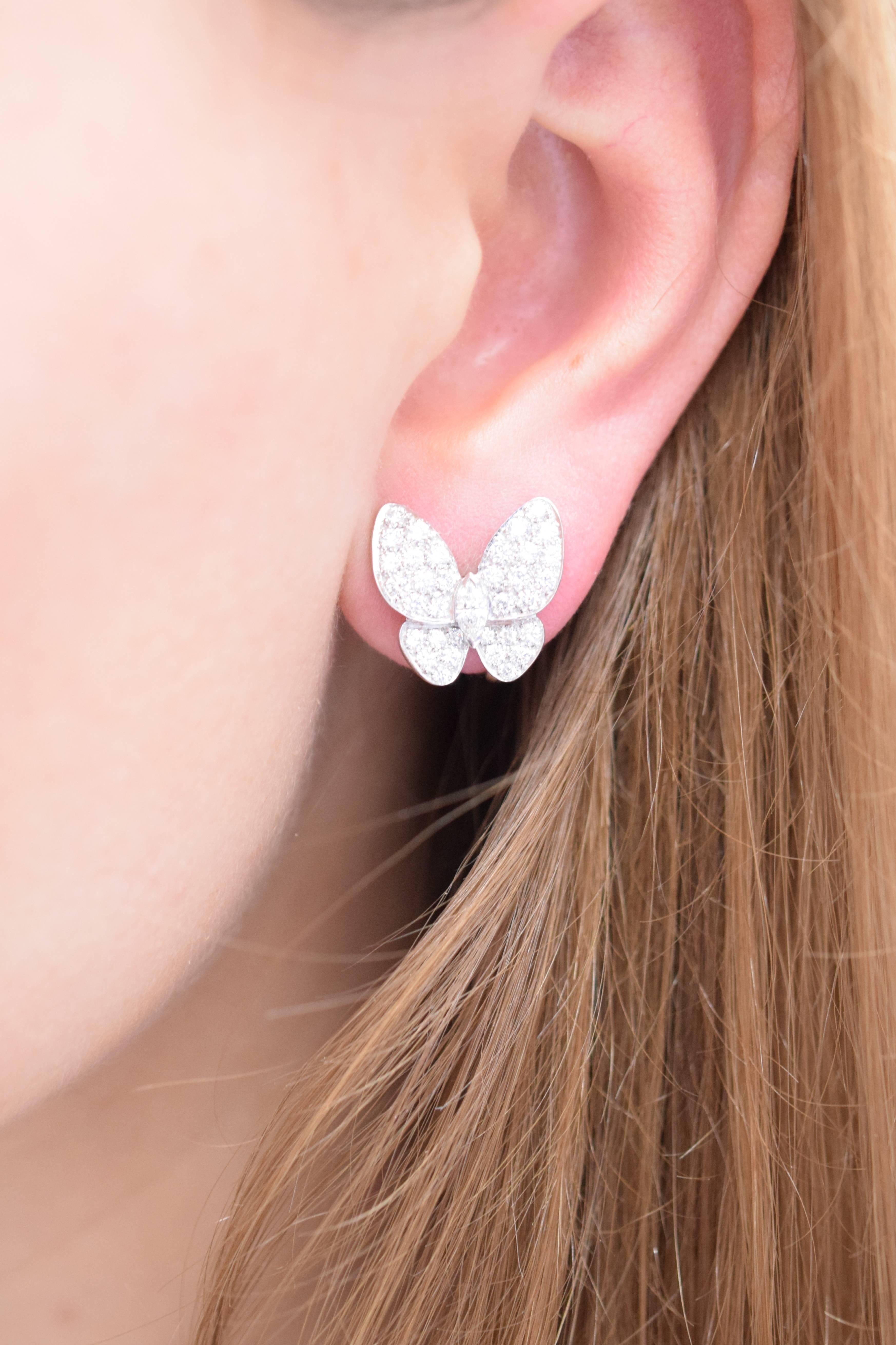 Women's or Men's Van Cleef & Arpels Butterfly Earrings