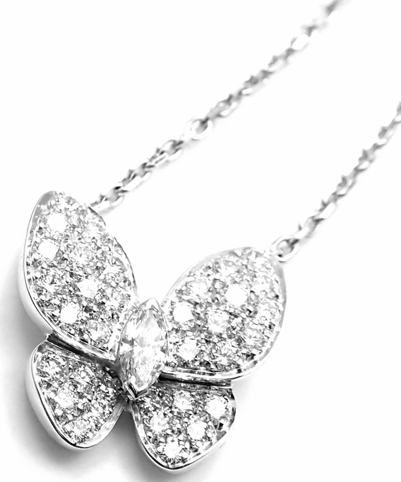 van cleef butterfly diamond necklace