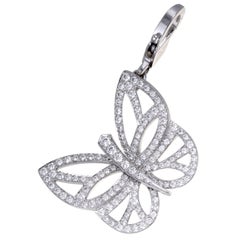 Van Cleef & Arpels Diamond Pave Butterfly Gold Pendant or Charm