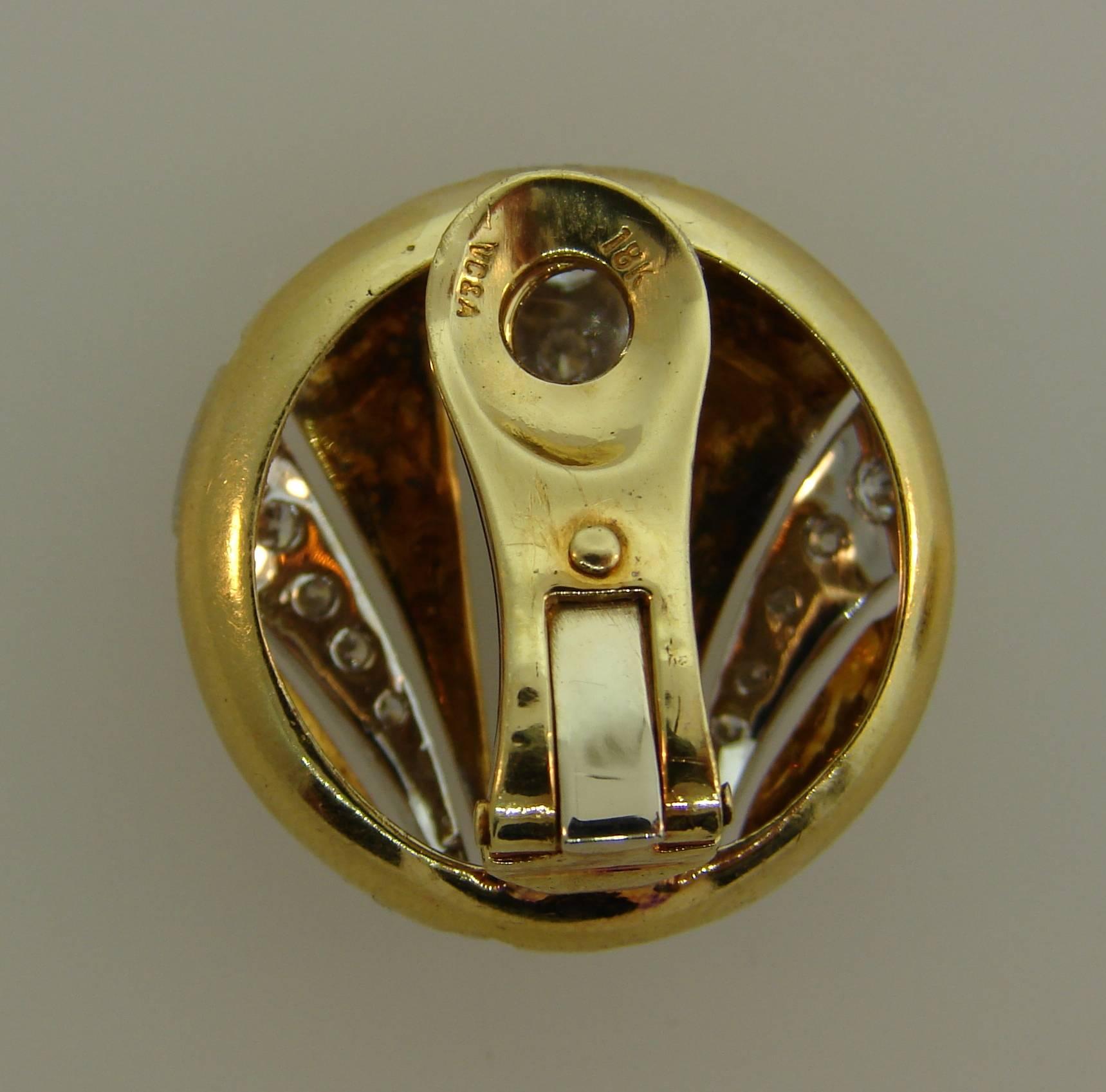 Van Cleef & Arpels Diamant-Ohrringe aus Gelbgold im Angebot 1