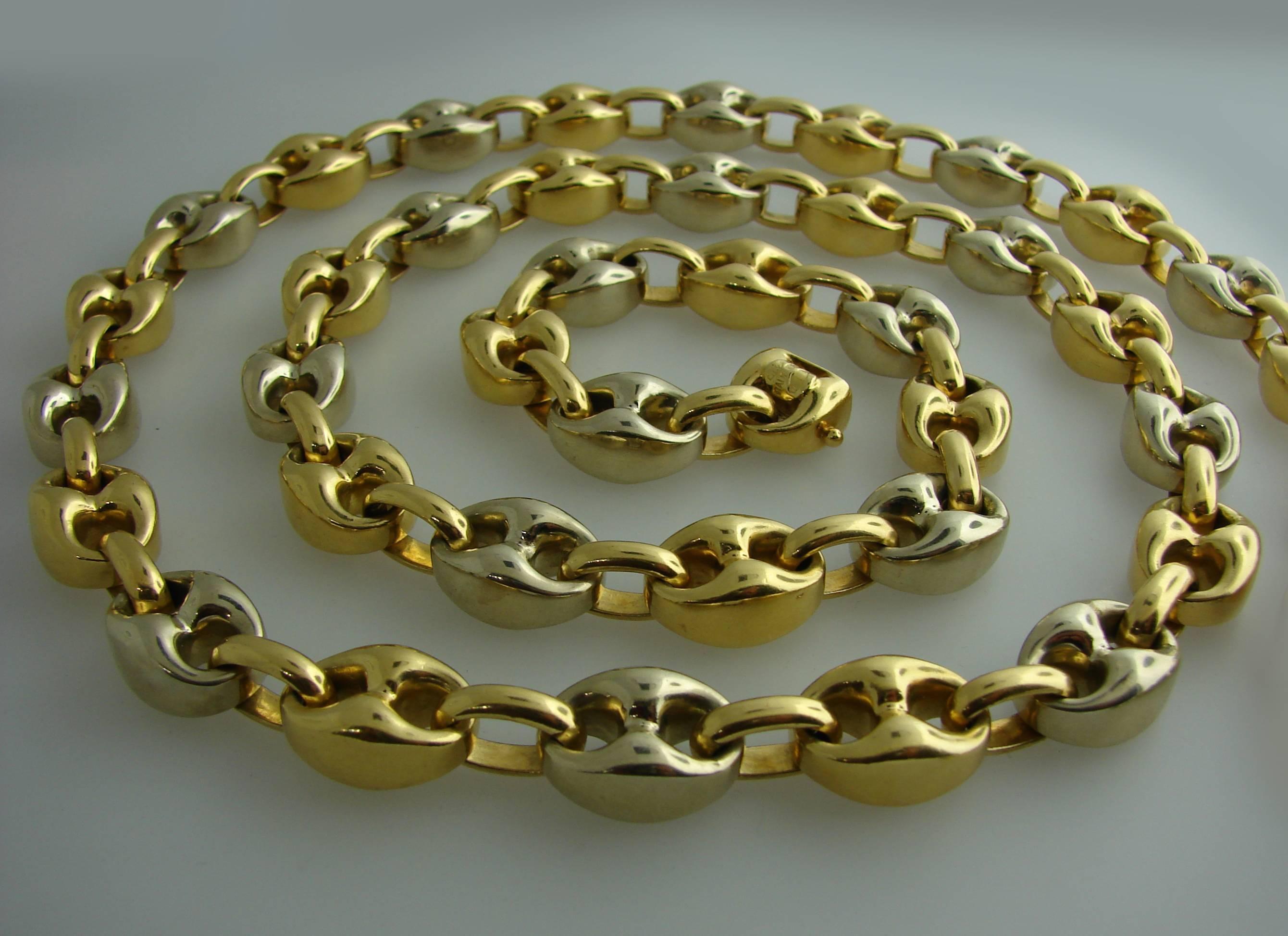 Van Cleef & Arpels Gold Nautical Link Chain Necklace In Excellent Condition In Beverly Hills, CA