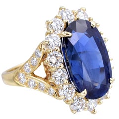 Vintage Van Cleef & Arpels No Enhancement Burmese 12.01 carat Sapphire  Diamond  Ring