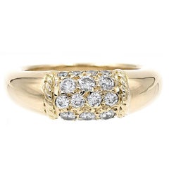 Van Cleef & Arpels Philippine Diamond Dome Yellow Gold Ring