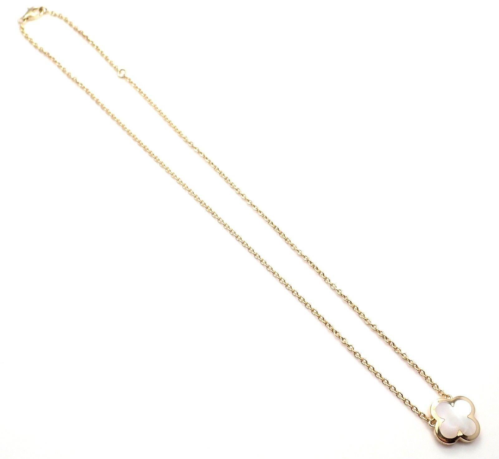 Van Cleef & Arpels Pure Alhambra Mother-of-Pearl Gold Pendant Necklace 2