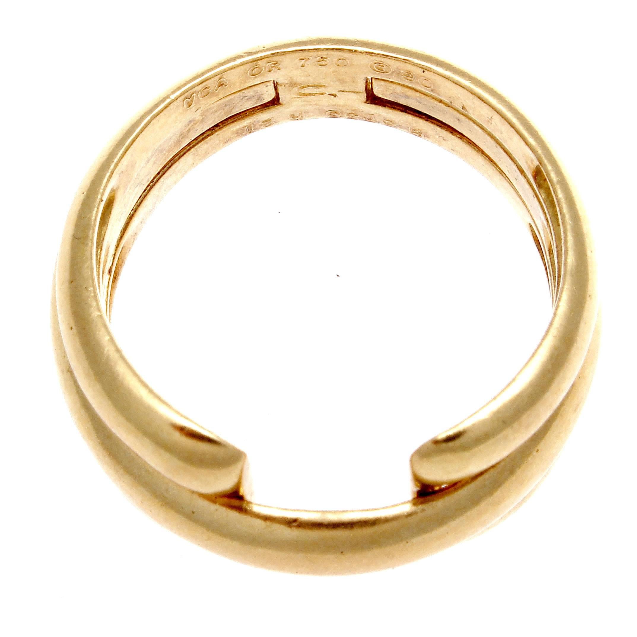 Modern Van Cleef & Arpels Two-Part Gold Ring