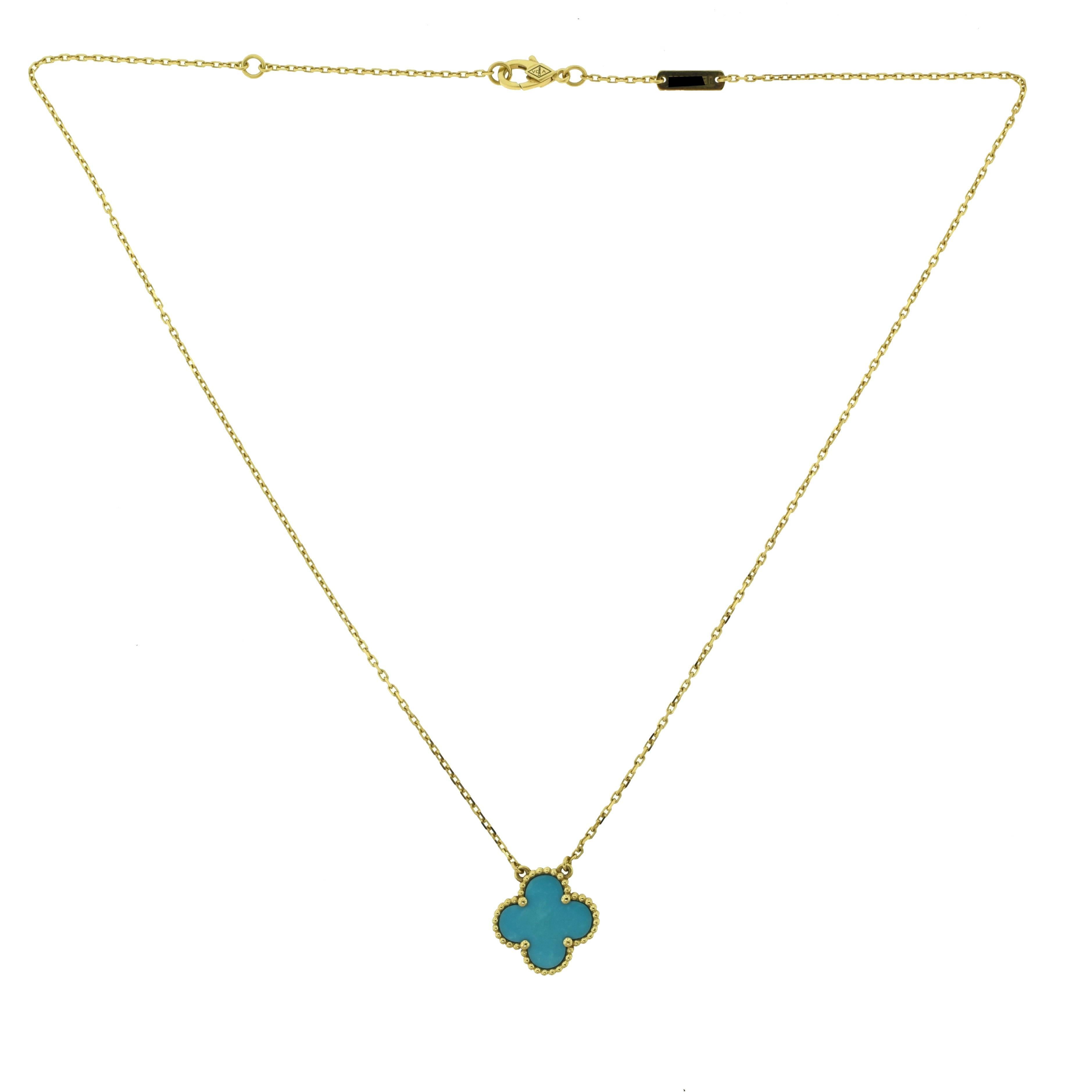 Designer: Van Cleef & Arpels
Collection: Vintage Alhambra
Style: Single 1 Motif Pendant Necklace
Metal: Yellow Gold
Metal Purity: 18k
Total Item Weight (g): 4.6
Necklace Length: 14.75 inches, 16 inches
Motif Dimensions: 14.85 x 12.75 mm
Motif