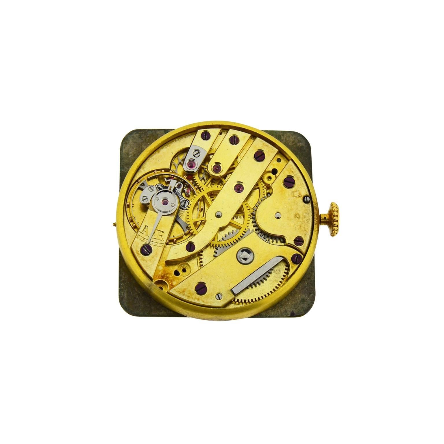 Van Cleef & Arpels 18 Karat Yellow Gold Art Deco Manual Wind Watch, circa 1930s For Sale 5