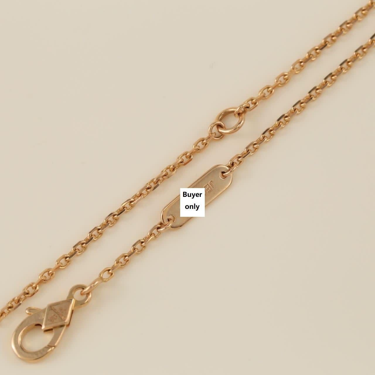 Van Cleef & Arpels Alhambra 2016 Holiday Diamond Onyx Pendant Necklace In Excellent Condition In Banbury, GB